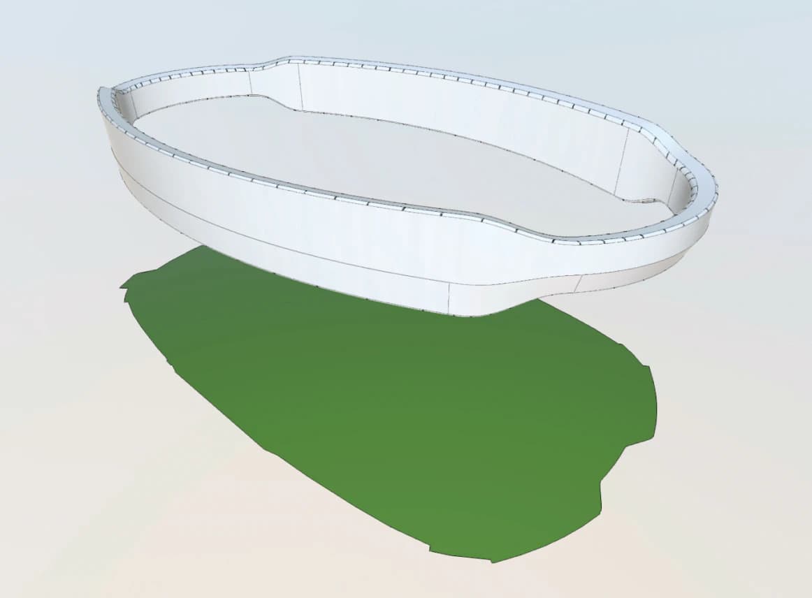 3D model of the Infinity Screen above the field