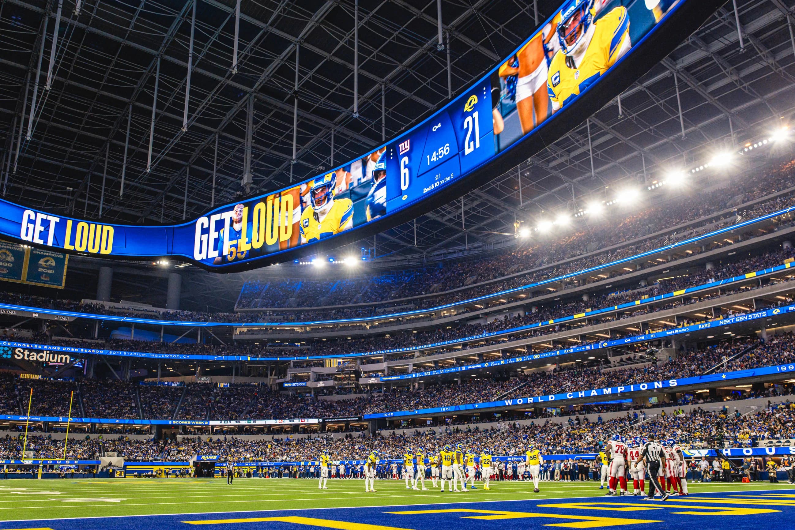 Get Loud on the Infinity Screen as the Rams take the field