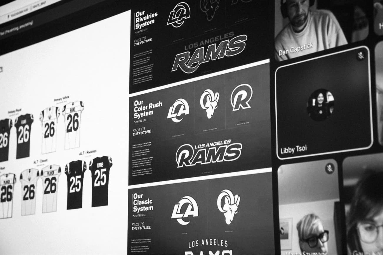 Rams identity presentation on a video call