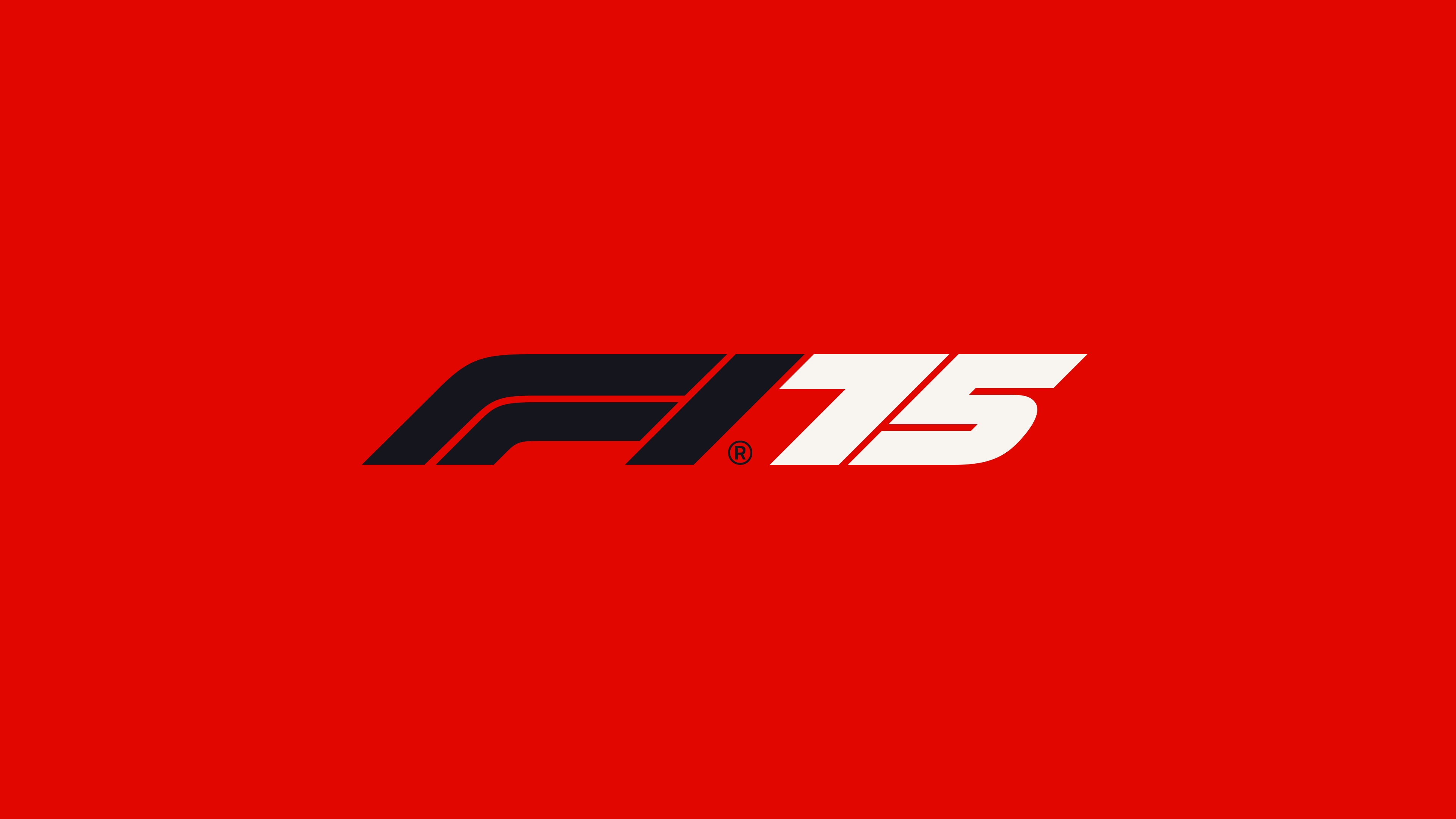 F1 75 logo on red background